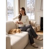 image:imagebaleaf Womens Thermal Long Sleeve Shirts Fleece Lined TopsStar White