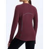 image:imagebaleaf Womens Thermal Long Sleeve Shirts Fleece Lined TopsWine Red
