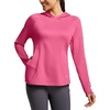 image:imagebaleaf Womens Fleece Hoodie Thermal Shirts 360 Reflective Zipper PocketPink