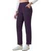 image:imagebaleaf Womens Fleece Lined Pants 4 Pockets Winter SweatpantsDark Purple