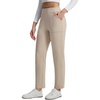 image:imagebaleaf Womens Fleece Lined Pants 4 Pockets Winter SweatpantsPale Khaki