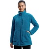 image:imagebaleaf Womens Long Fleece Jacket Full Zip Lightweight WarmthBlue
