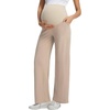 image:imagebaleaf Womens Maternity Wide Leg Yoga Pants Pregnancy ClothesKhaki