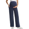 image:imagebaleaf Womens Maternity Wide Leg Yoga Pants Pregnancy ClothesNavy Blue
