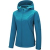 image:imagebaleaf Womens Softshell Jacket Fleece Lined Water Resistant Hooded JacketBlue