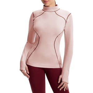 image:imagebaleaf MoistureWicking Long Sleeve Shirts for Women Thermal Snow TopsLight Pink
