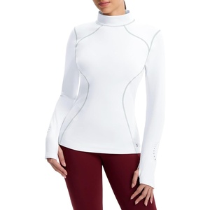 image:imagebaleaf MoistureWicking Long Sleeve Shirts for Women Thermal Snow TopsWhite