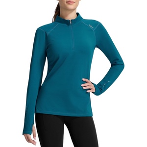 image:imagebaleaf Quarter Zip Long Sleeve Shirts for Women Snow Thermal TopsBlue
