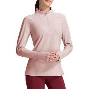 image:imagebaleaf Quarter Zip Long Sleeve Shirts for Women Snow Thermal TopsLight Pink