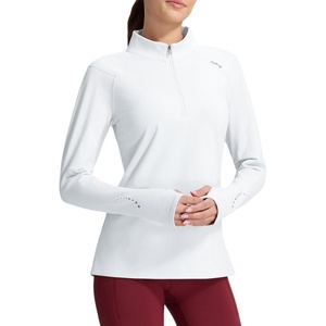image:imagebaleaf Quarter Zip Long Sleeve Shirts for Women Snow Thermal TopsWhite