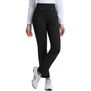 image:imagebaleaf Womens Fleece Lined Golf Pants Waterproof 4 PocketsBlack
