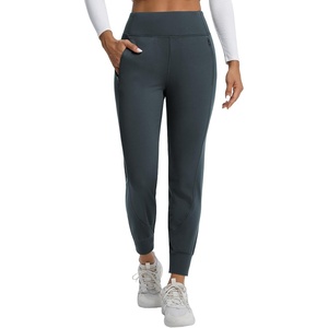 image:imagebaleaf Womens Fleece Lined Joggers with Zipper PocketsDark Gray