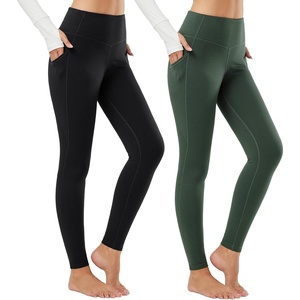 image:imagebaleaf Womens Fleece Lined Leggings Thermal Warm Tights Cold WeatherBlackgreen