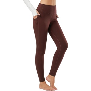 image:imagebaleaf Womens Fleece Lined Leggings Thermal Warm Tights Cold WeatherBrown