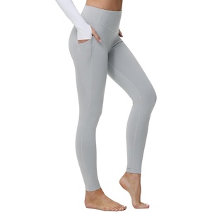 image:imagebaleaf Womens Fleece Lined Leggings Thermal Warm Tights Cold WeatherLight Heather Gray