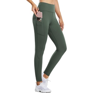 image:imagebaleaf Womens Fleece Lined Leggings Thermal WarmArmy Green