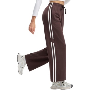 image:imagebaleaf Womens Fleece Lined Track Pants 27 Thermal Warm with Zipper PocketBrownwhite