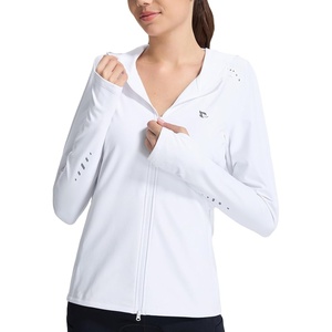image:imagebaleaf Womens Fleece Running Jacket Winter Hooded Thermal CyclingWhite