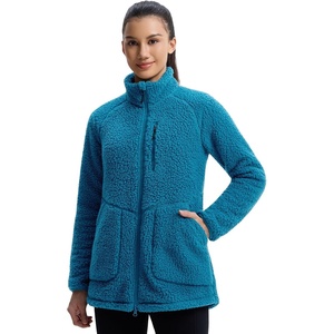 image:imagebaleaf Womens Long Fleece Jacket Full Zip Lightweight WarmthBlue