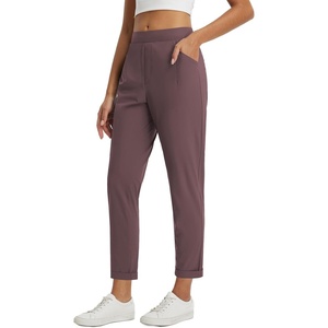 image:imagebaleaf Womens Pants Petite Travel Stretchy Work with Zip Pockets Slacks25brown
