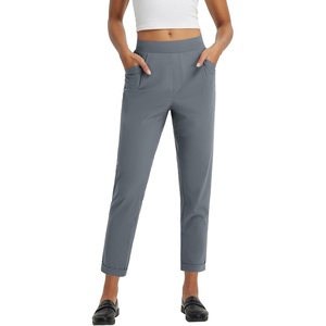 image:imagebaleaf Womens Pants Petite Travel Stretchy Work with Zip Pockets Slacks25dark Grey