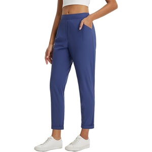 image:imagebaleaf Womens Pants Petite Travel Stretchy Work with Zip Pockets Slacks25navy Blue
