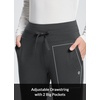image:imagebaleaf Womens 25 28 30 Fleece Lined Pants Winter Thermal Joggers2 PackblackGrey