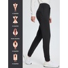 image:imagebaleaf Womens 25 28 30 Fleece Lined Pants Winter Thermal JoggersBlack