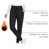 image:imagebaleaf Womens 25 28 30 Fleece Lined Pants Winter Thermal JoggersBlack