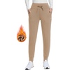 image:imagebaleaf Womens 25 28 30 Fleece Lined Pants Winter Thermal JoggersBrown
