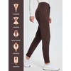 image:imagebaleaf Womens 25 28 30 Fleece Lined Pants Winter Thermal JoggersDark Brown