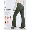 image:imagebaleaf Womens Fleece Lined Hiking Pants Thermal Warm Flare Cargo PantsArmy Green