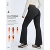 image:imagebaleaf Womens Fleece Lined Hiking Pants Thermal Warm Flare Cargo PantsBlack