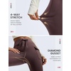 image:imagebaleaf Womens Fleece Lined Hiking Pants Thermal Warm Flare Cargo PantsDark Brown