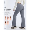 image:imagebaleaf Womens Fleece Lined Hiking Pants Thermal Warm Flare Cargo PantsDark Gray