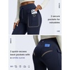 image:imagebaleaf Womens Fleece Lined Hiking Pants Thermal Warm Flare Cargo PantsNavy Blue
