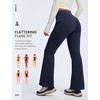 image:imagebaleaf Womens Fleece Lined Hiking Pants Thermal Warm Flare Cargo PantsNavy Blue