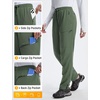 image:imagebaleaf Womens Fleece Lined Hiking Pants Water Resistant Thermal WarmArmy Green