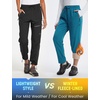 image:imagebaleaf Womens Fleece Lined Hiking Pants Water Resistant Thermal WarmBlue