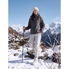 image:imagebaleaf Womens Fleece Lined Hiking Pants Water Resistant Thermal WarmLight Gray