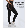 image:imagebaleaf Womens Fleece Lined Leggings with Pockets Sandwich WaistbandBlack
