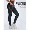 image:imagebaleaf Womens Fleece Lined Leggings with Pockets Sandwich WaistbandDark Gray