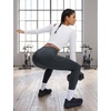 image:imagebaleaf Womens Fleece Lined Leggings with Pockets Sandwich WaistbandDark Gray