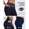 image:imagebaleaf Womens Fleece Lined Leggings with Pockets Sandwich WaistbandNavy Blue