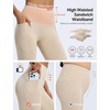image:imagebaleaf Womens Fleece Lined Leggings with Pockets Sandwich WaistbandPale Khaki