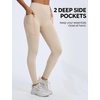 image:imagebaleaf Womens Fleece Lined Leggings with Pockets Sandwich WaistbandPale Khaki