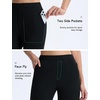 image:imagebaleaf Womens Fleece Lined Pants Pockets Stretch Winter Thermal Golf Travel Work Pant Cold Weather GearBlack