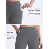 image:imagebaleaf Womens Fleece Lined Pants Pockets Stretch Winter Thermal Golf Travel Work Pant Cold Weather GearDark Gray