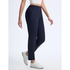 image:imagebaleaf Womens Fleece Lined Pants Pockets Stretch Winter Thermal Golf Travel Work Pant Cold Weather GearNavy Blue