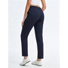 image:imagebaleaf Womens Fleece Lined Pants Pockets Stretch Winter Thermal Golf Travel Work Pant Cold Weather GearNavy Blue